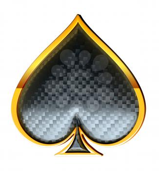 Royalty Free Clipart Image of a Spades Card Suit