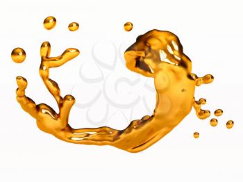 Royalty Free Clipart Image of a Splatter of Liquid