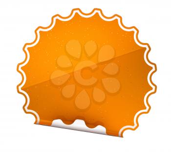 Royalty Free Clipart Image of an Orange Sticker