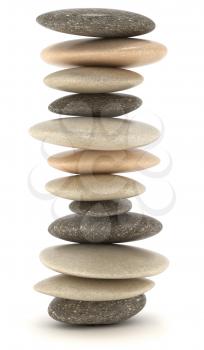 Royalty Free Clipart Image of Stones Balancing