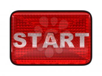 Royalty Free Clipart Image of a Start Button