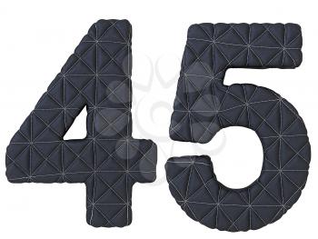 Royalty Free Clipart Image of Black Leather Numerals