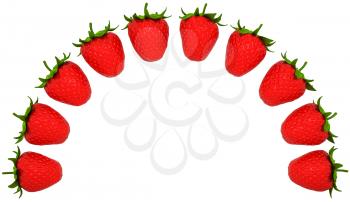 Royalty Free Clipart Image of a Strawberry Shaped Arch