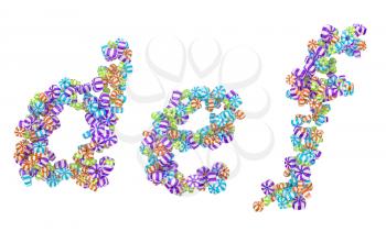 Royalty Free Clipart Image of Candy Letters