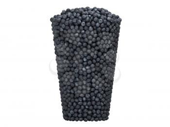 Royalty Free Clipart Image of a Blueberry Glass 