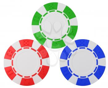 Royalty Free Clipart Image of Casino Chips