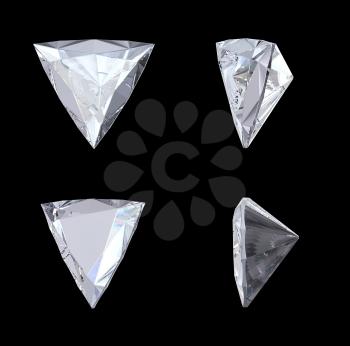 Royalty Free Clipart Image of Trillion Diamonds