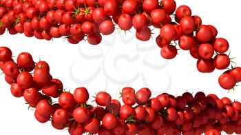 Royalty Free Clipart Image of a Cherry Tomato Background