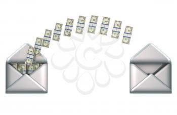 Royalty Free Clipart Image of a Money Transfer Icon