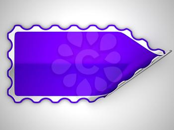 Royalty Free Clipart Image of a Violet Hamous Sticker
