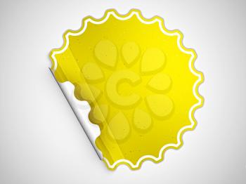 Royalty Free Clipart Image of a Yellow Sticker