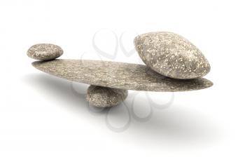 Harmony and Balance: Pebble stability scales with large and small stones
