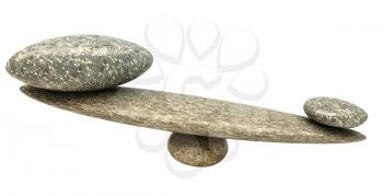 Influential thing: Pebble stability scales with large and small stones
