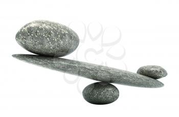 Substantial thing: Pebble stability scales with large and small stones