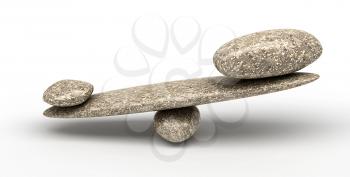 Weighty thing: Pebble stability scales with large and small stones