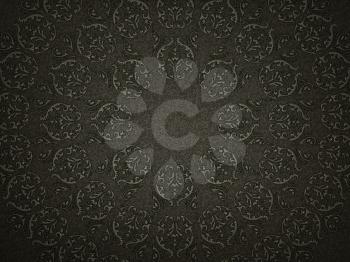 Leather background with embossment or stamping victorian pattern. Useful for luxury