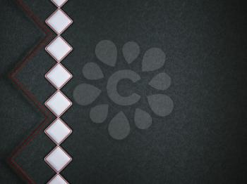Leather background with red stitch and white rhombuses (large resolution)