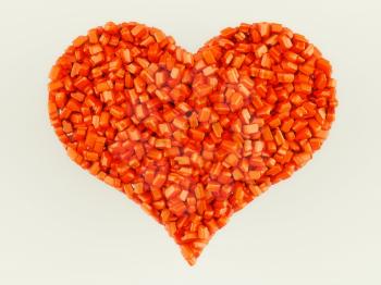 Sweet love and Valentine: Red Candies heart shape 