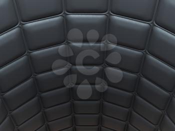 Black leather pattern arch shape with rectangles. Large resolution