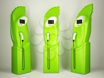 Eco friendly transport: charging stations for electric vehicles. Large resolution