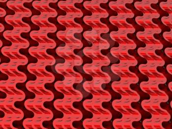 Red Wavy Scales pattern or texture. Useful as background