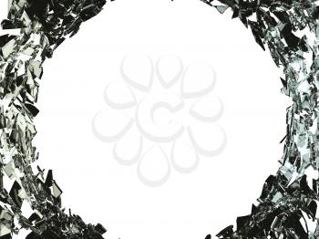 Royalty Free Clipart Image of Shattered Glass and a Hole