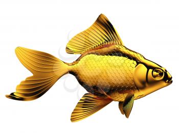 Royalty Free Clipart Image of a Goldfish