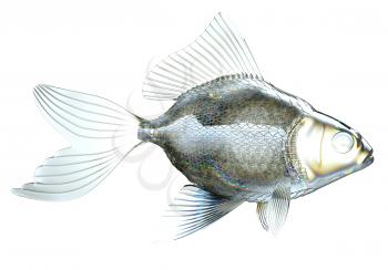 Royalty Free Clipart Image of a Glass Fish