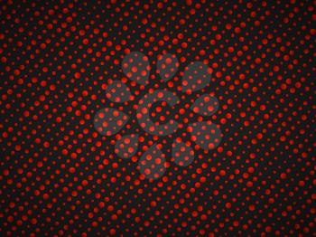 Polka dot pattern with red circles on black. Large resolution