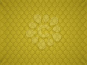 Yellow leather pattern with buttons and bumps. Luxury background