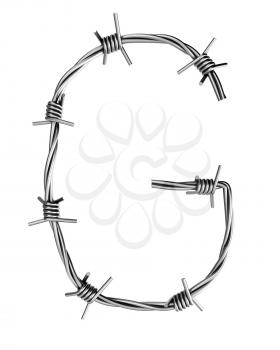 Royalty Free Clipart Image of a Barbed Wire G