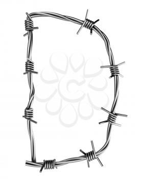 Royalty Free Clipart Image of a Barbed Wire D