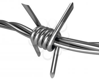 Royalty Free Clipart Image of Barbed Wire