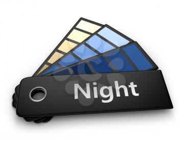 Royalty Free Clipart Image of a Night Colour Palette