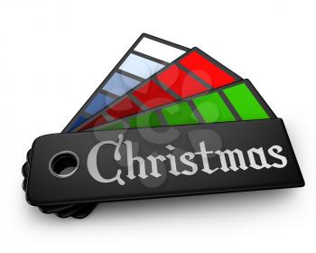 Royalty Free Clipart Image of a Christmas Colour Palette