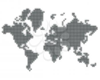 Royalty Free Clipart Image of a Dotted Map