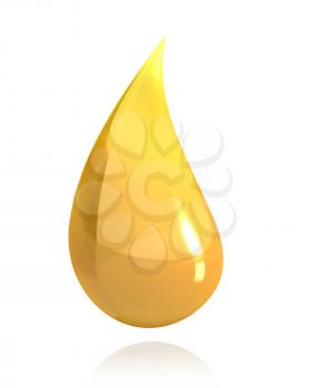 Royalty Free Clipart Image of a Yellow Drop
