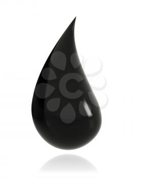 Royalty Free Clipart Image of a Drop of Oil