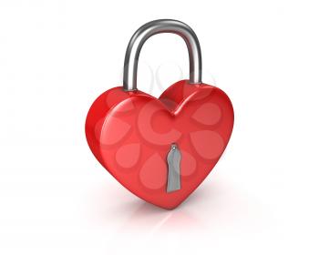 Royalty Free Clipart Image of a Heart Lock