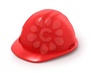 Royalty Free Clipart Image of a Red Hardhat