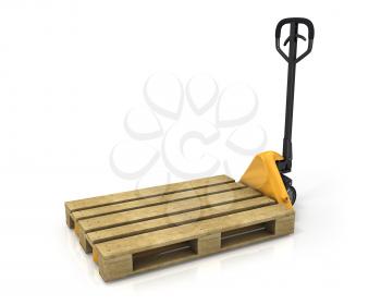 Royalty Free Clipart Image of a Pallet Truck