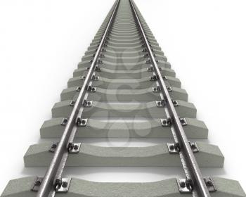 Royalty Free Clipart Image of Long Rails