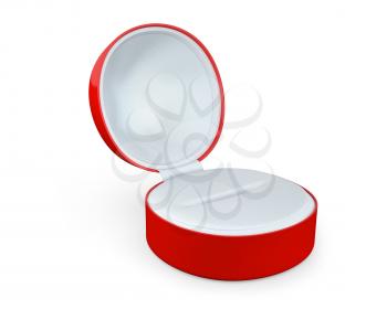 Royalty Free Clipart Image of a Red Jewellery Box