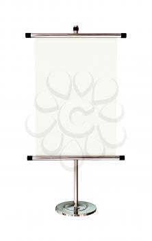 Blank banner stand isolated on white background. 3d rendering