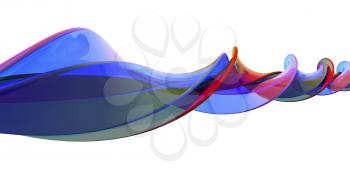 Royalty Free Clipart Image of a Coloured Spiral Band