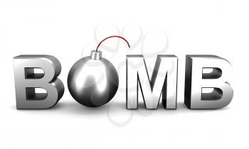 Royalty Free Clipart Image of a Word Bomb 
