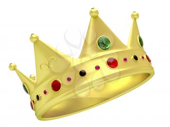 Royalty Free Clipart Image of a Golden Crown