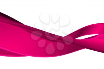 Royalty Free Clipart Image of a Wavy Pink Band