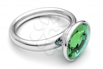 Royalty Free Clipart Image of a Platinum Ring