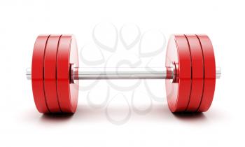 Royalty Free Clipart Image of a Set of Dumbbells